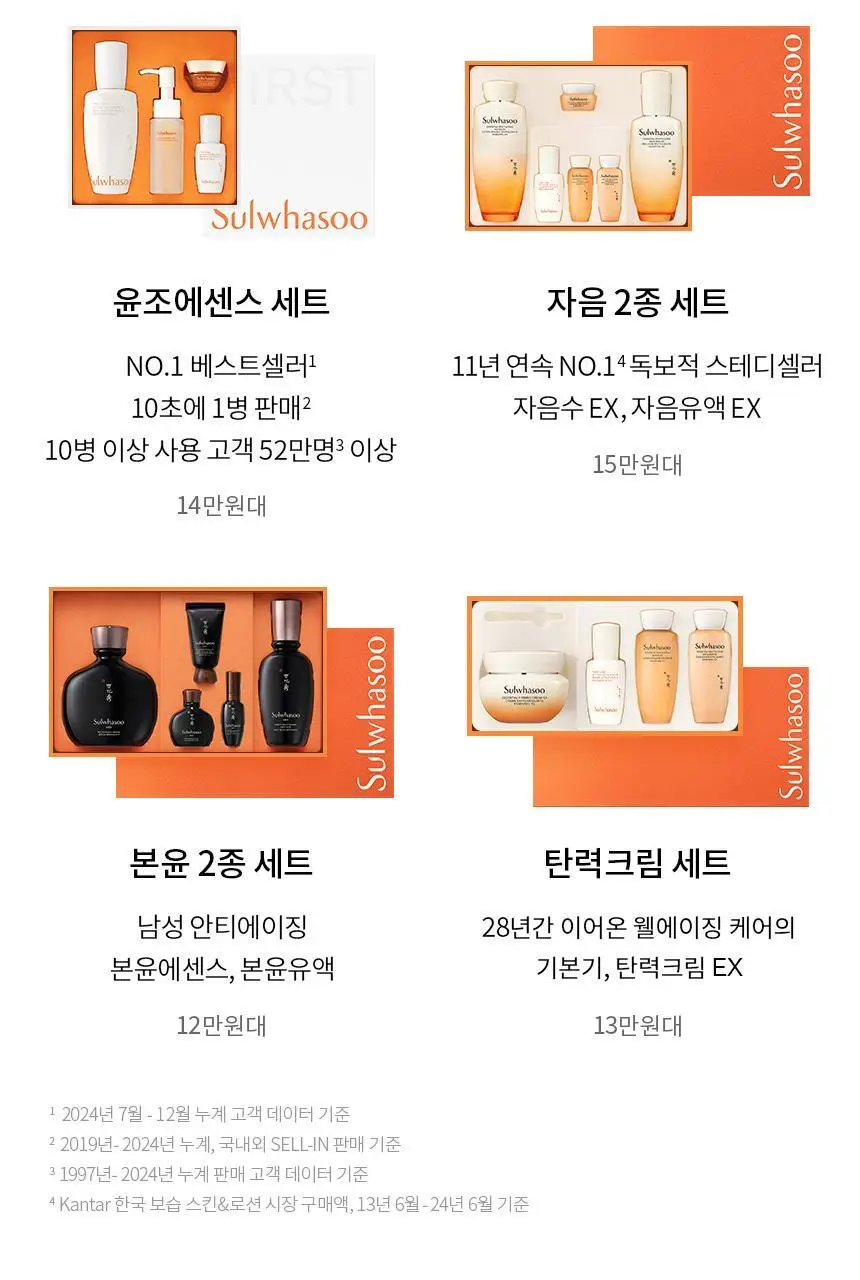 [업체배송][윤빛광채] 설화수 윤조 3종 기획 (윤조에센스60ml+자음수150ml+자음유액125ml) 상세페이지 22